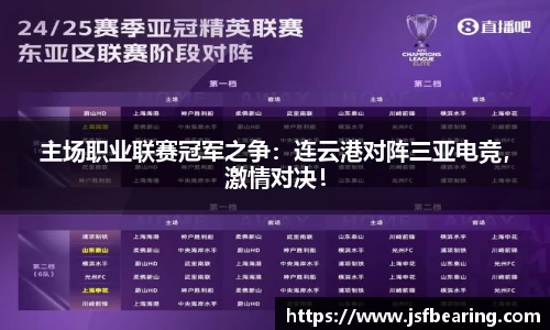 主场职业联赛冠军之争：连云港对阵三亚电竞，激情对决！