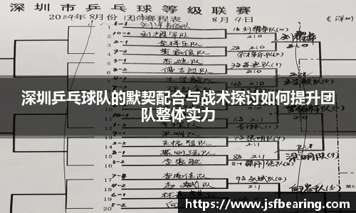 深圳乒乓球队的默契配合与战术探讨如何提升团队整体实力